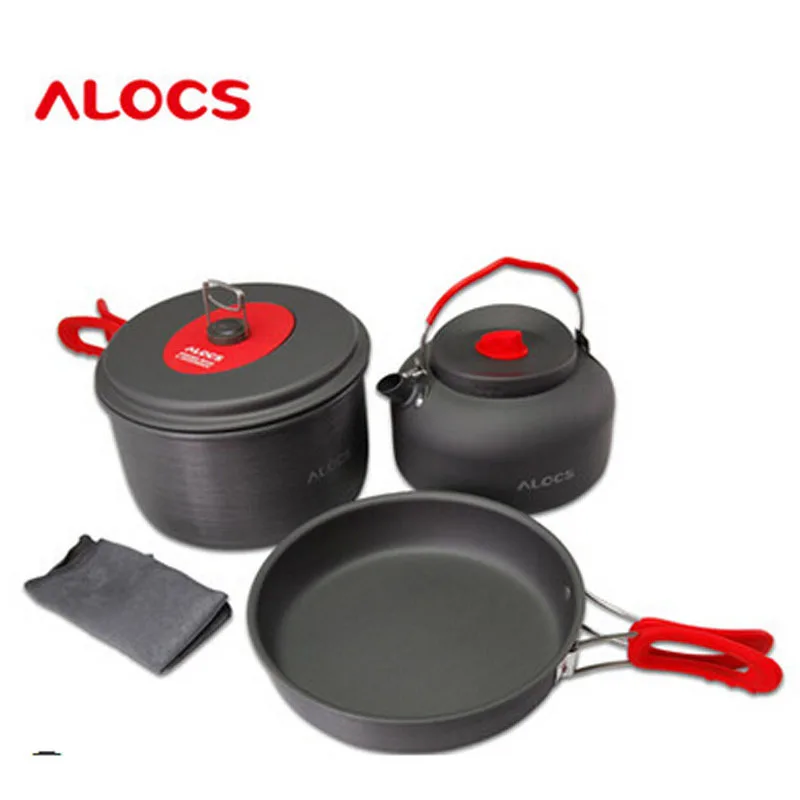 ФОТО Alocs genuine combination kettle pot companion 2-3 outdoor picnic pot set of five CW-C19T