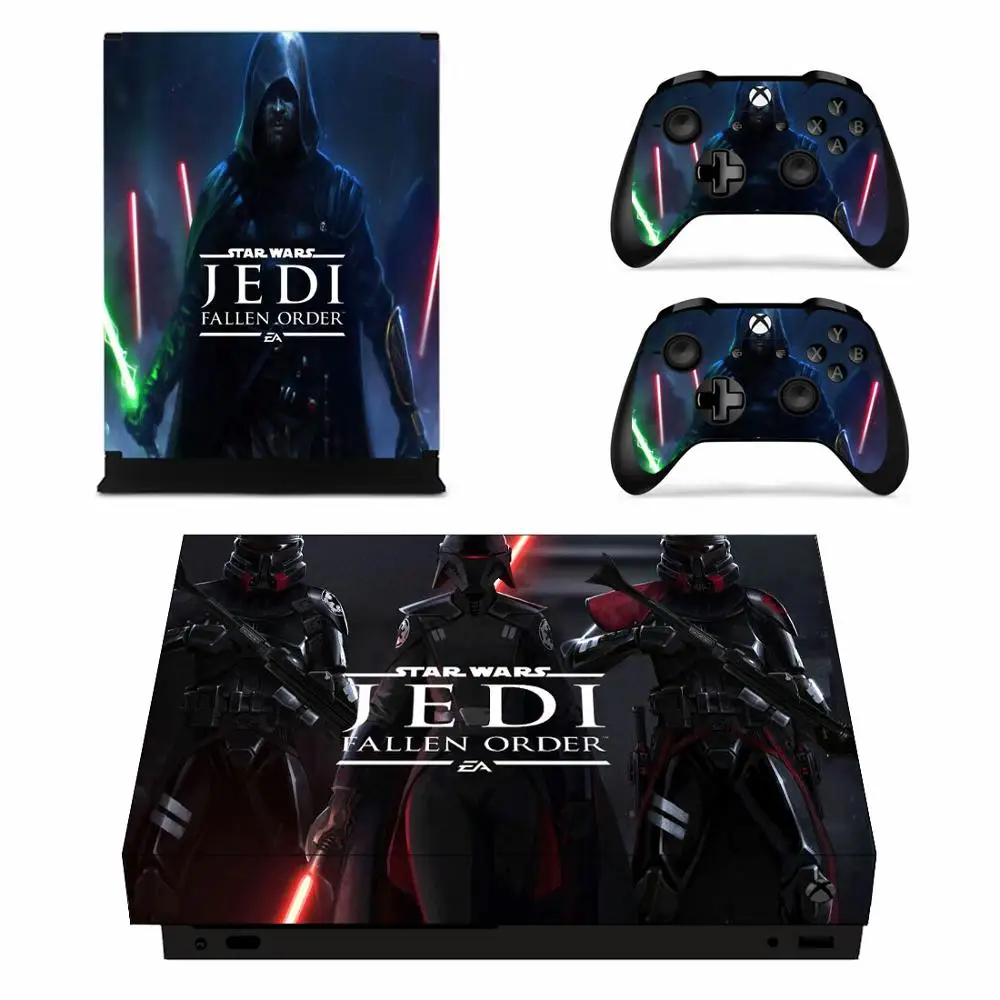 Star Wars Jedi опавших заказ Стикеры s xbox one x кожи Стикеры домашнего декора расписные картинки desivo для xbox one x xbox Slim консоли и двумя контроллерами скины