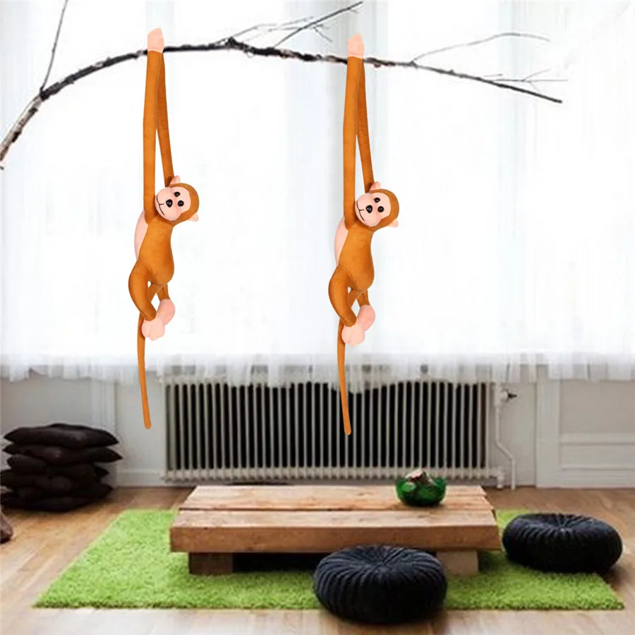 60cm Hanging Cute Monkey Shape Long Arm Plush Baby font b Toys b font Doll Kids