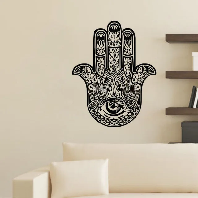 Hand Van Fatima Muurstickers Indian Boeddha Lotus Vinyl Stickers ... Hand Van Fatima Muurstickers Indian Boeddha Lotus Vinyl Stickers ...