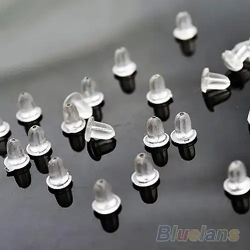 500PCS 4MM Rubber Earring Back Stoppers Ear Post Nuts Jewelry Findings Wholesale 