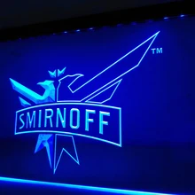 LE195-Smirnoff водка вино пивной бар светодиодный знак неонового света