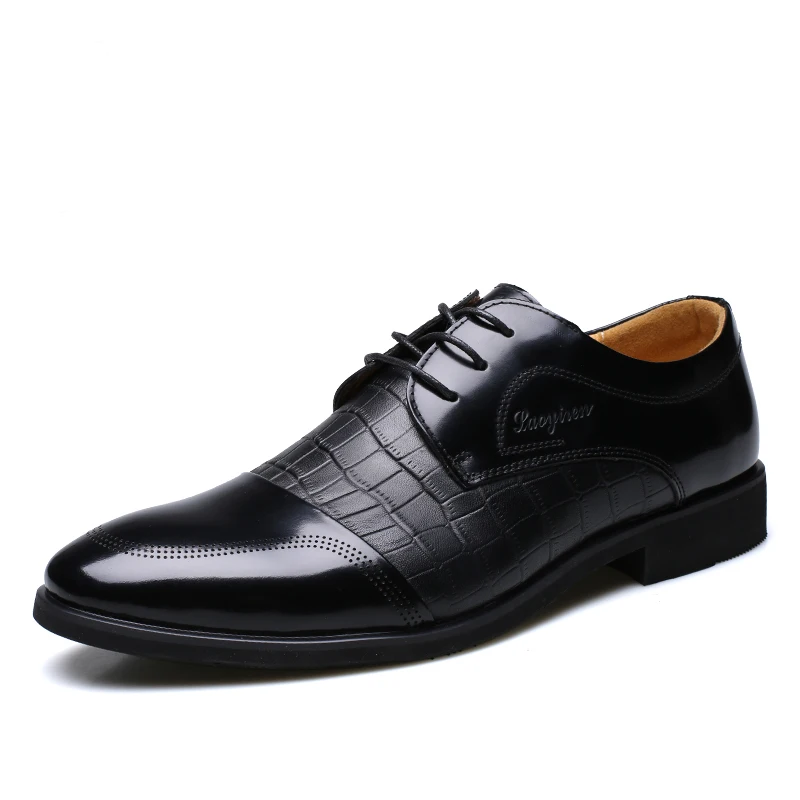 Hot Sale 2016 New Business Dress Shoes Fashion Leather Shoes Men Brand Oxford Shoes For Men US6 ...