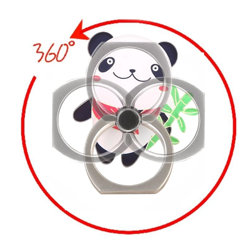 Cartoon Animal Cute Panda Phone Stand Mobile Finger Ring 360 Degree Rotation Holder For IPhone X 6 7 8 Plus Samsung Xiaomi
