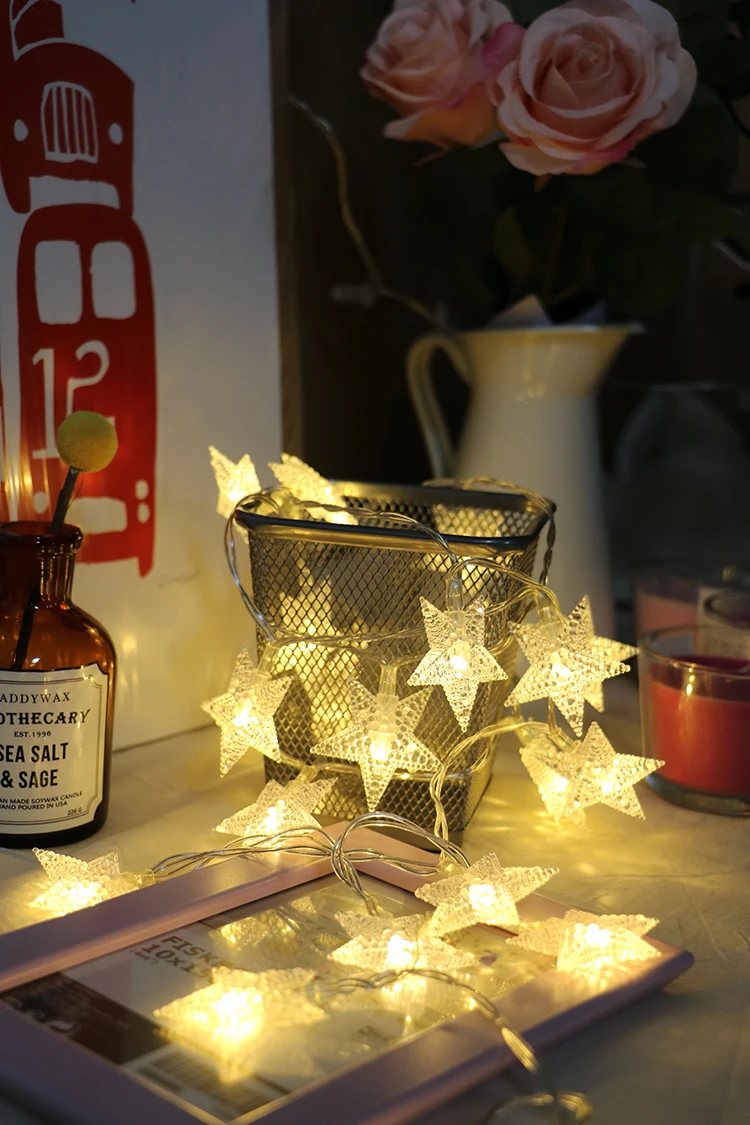 Chiclits 20 LED Warm White Light String Decorative Lights Full of Stars Outdoor Decoration Girls Kids Room Bedroom   (8)
