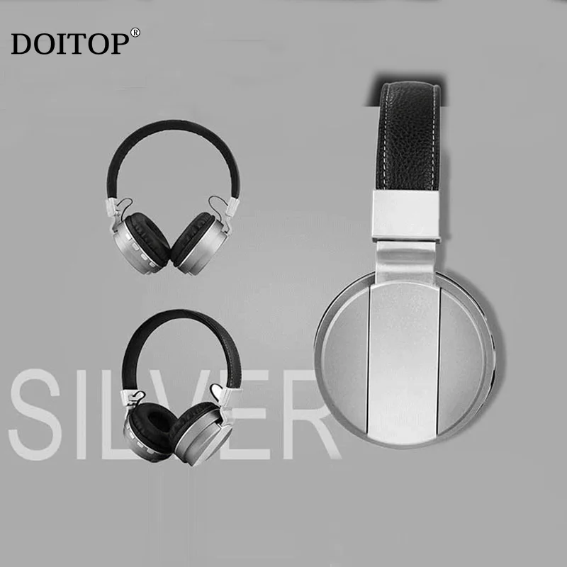 

DOITOP Foldable Bluetooth Headset Wireless sport headphone Stereo bluetooth earphone For Xiaomi Leather earplugs Headphones