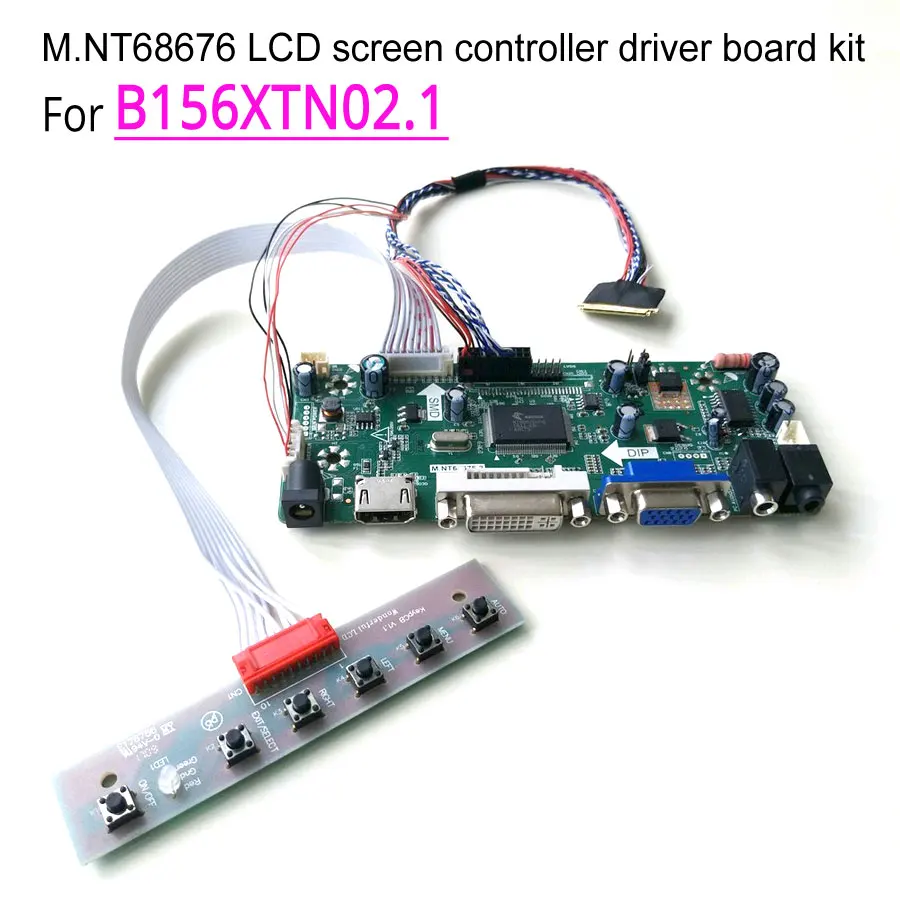 

For B156XTN02.1 WLED LVDS 40 pin laptop LCD screen 15.6 inch 60Hz 1366*768 (HDMI+DVI+VGA)M.NT68676 controller driver board kit