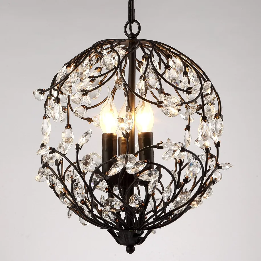 American vintage k9 crystal flower E14 bulb chandeliers lamp home deco