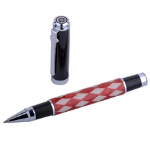 Duke красный, белый ромбами шариковые ручки 0,7 мм Средний точка с черными чернилами офисные ручки с подарком Чехол Бизнес подарок школьные принадлежности