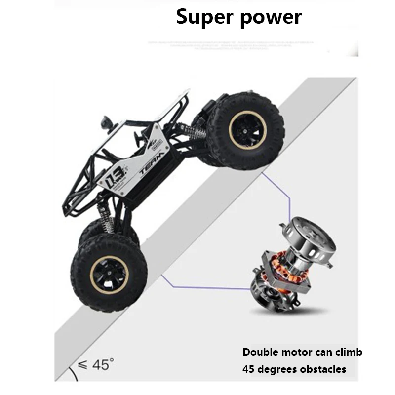 Радиоуправляемый внедорожник 2,4G, высокая скорость, внедорожник, сплав, радиоуправляемые автомобили, гоночные 4 канала, Hummer Rock Crawlers, автомобильный амортизатор, четырехколесный привод