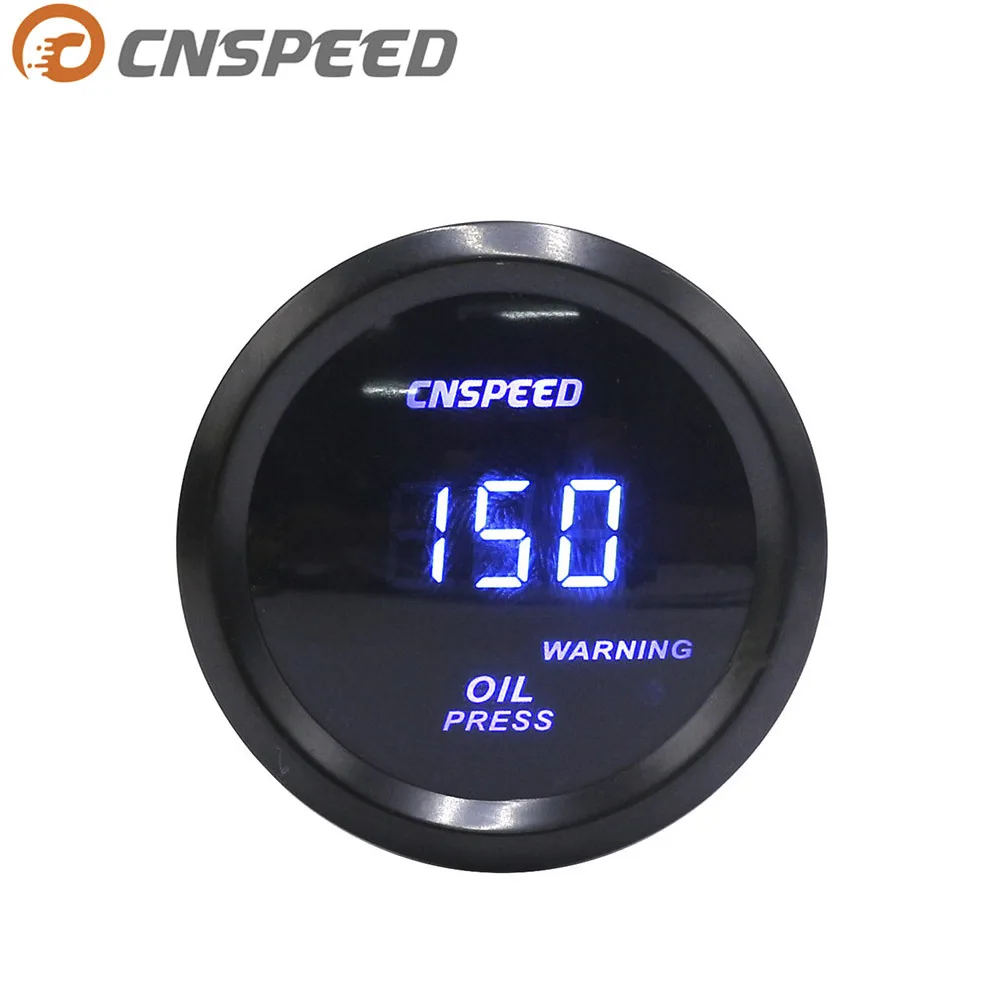 Free shipping CNSPEED Oil press gauge 2" /52mm Digital Oil pressure