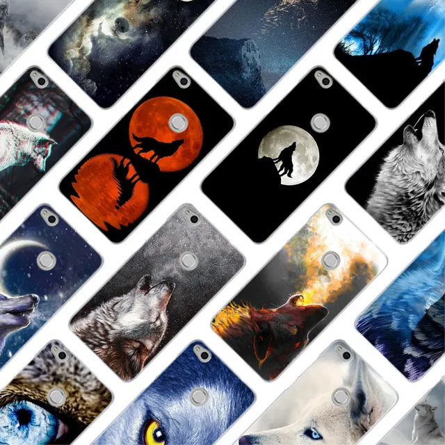 US $1.64 MLLSE Howling wolf live Fashion Hard Case Cover for Huawei NOVA 3 3i 4 Honor V20 8X 8A 7A Pro 7X 7C