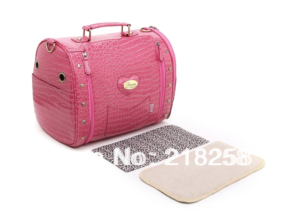 

Pu Fabric Red Fashion Petcare Fabric Crocodile Pattern Pet Dogs Carrier Bag