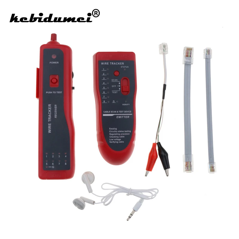 Тестер kebidumei для телефонной сети RJ45 RJ11 кабельный трекер генератор телефона