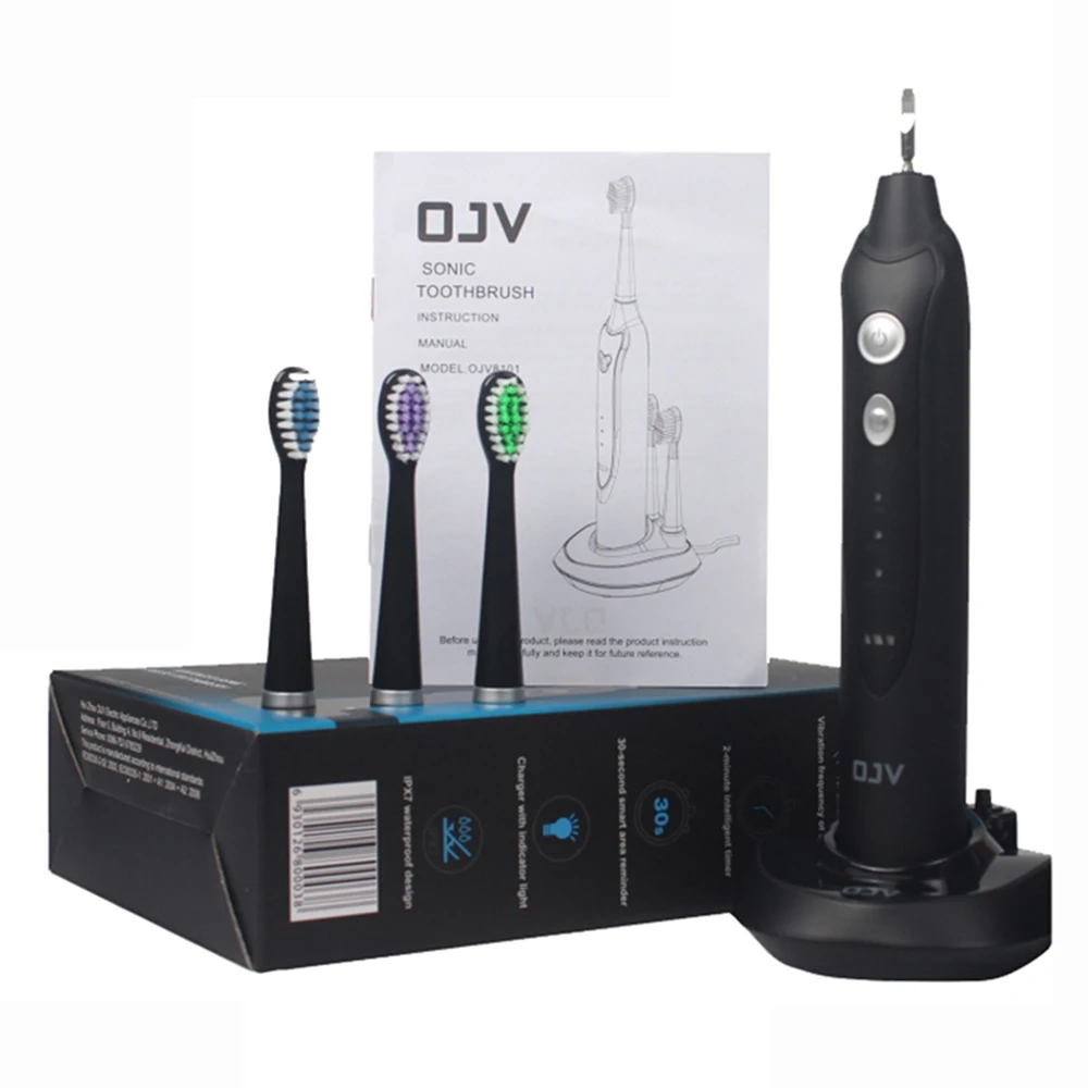 

Sonic Electric Toothbrush IPX7 Waterproof USB Charging Ultrasonic Electric Toothbrush with 2 DuPont Brush Head 40000 Times/m