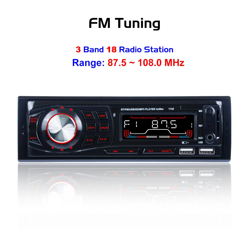 1 Din в тире автомобильный аудио стерео плеер цифровой Bluetooth Hands-free вызов автомобиля mp3-плеер авто fm-радио стерео музыка USB/SD/AUX-IN