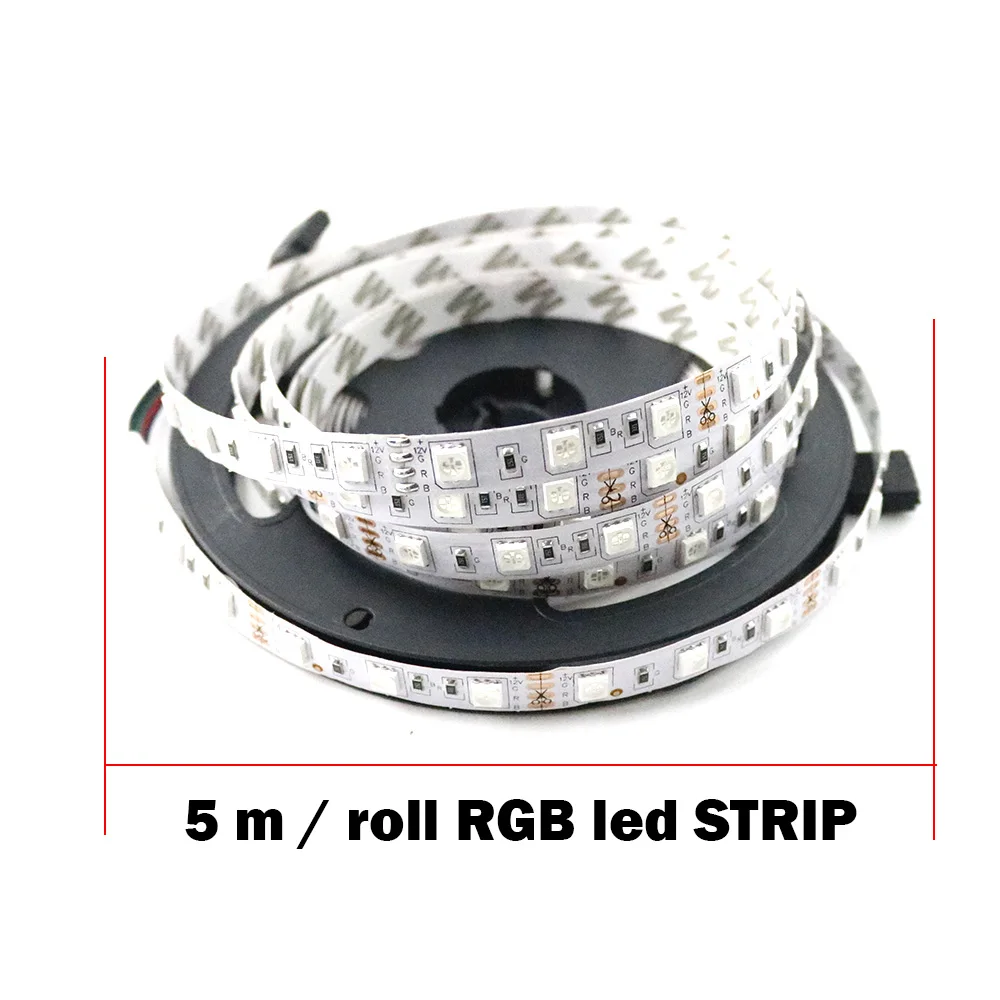 СВЕТОДИОДНАЯ лента SMD 5050 RGB Водонепроницаемые 5 м 300LED DC 12 В розовый синий красный