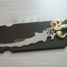 S0218 золотой нож «дракон» меч волнистый край удар полумесяц лезвие W/налет 28"