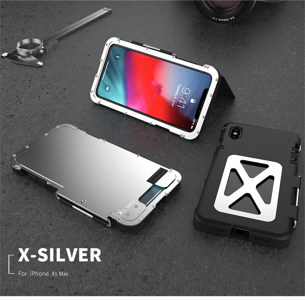 R-JUST Armor King утюг Нержавеющая сталь человек для iphone XS флип телефон металлический чехол Мобильный для iphone XS MAX XR X чехол для телефона