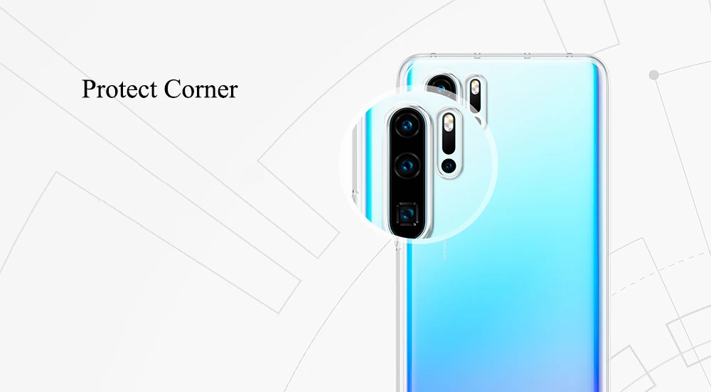 Huawei P30 Pro прозрачный чехол P30Pro двухслойный узор прозрачный чехол huawei P30 Pro прозрачное покрытие мягкий термополиуретановый полностью закрытый чехол Чехол