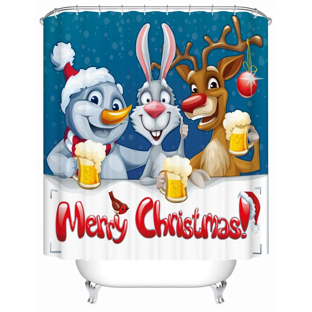 

Christmas gift bathroom shower curtain mildew thick waterproof polyester shower curtain partition curtain bath curtain dressing