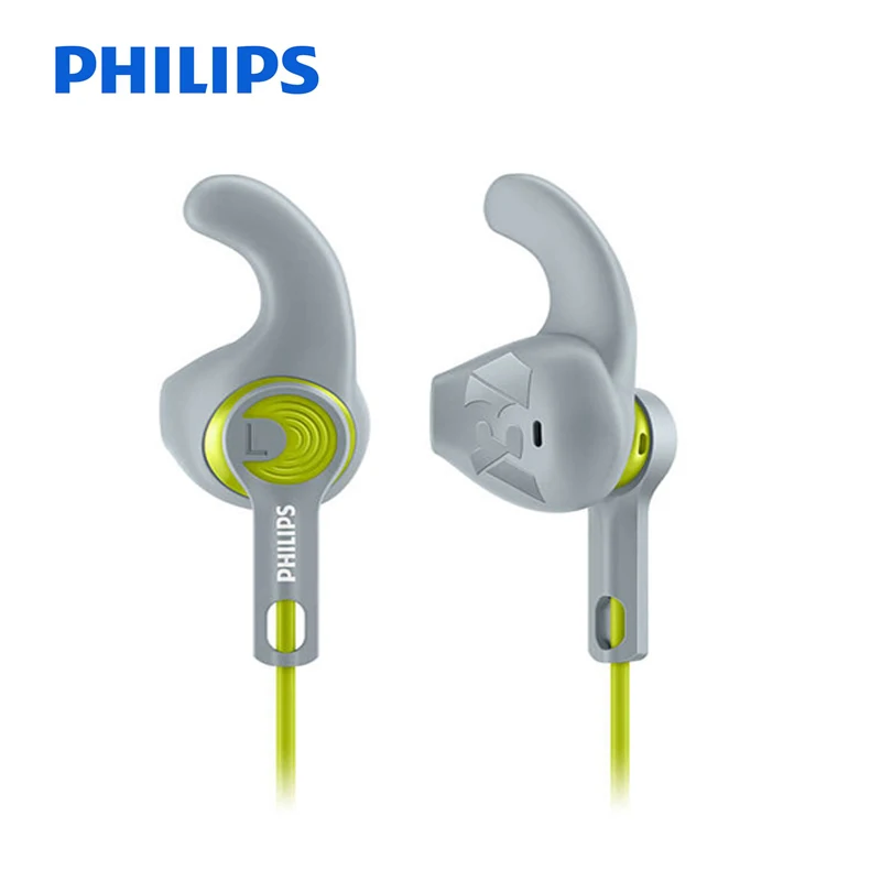 Philips SHQ1300 оригинальные наушники-вкладыши спортивные с 3 наушниками наборы фиксированный зажим Шумоподавление для музыки телефон официальный тест - Цвет: Green