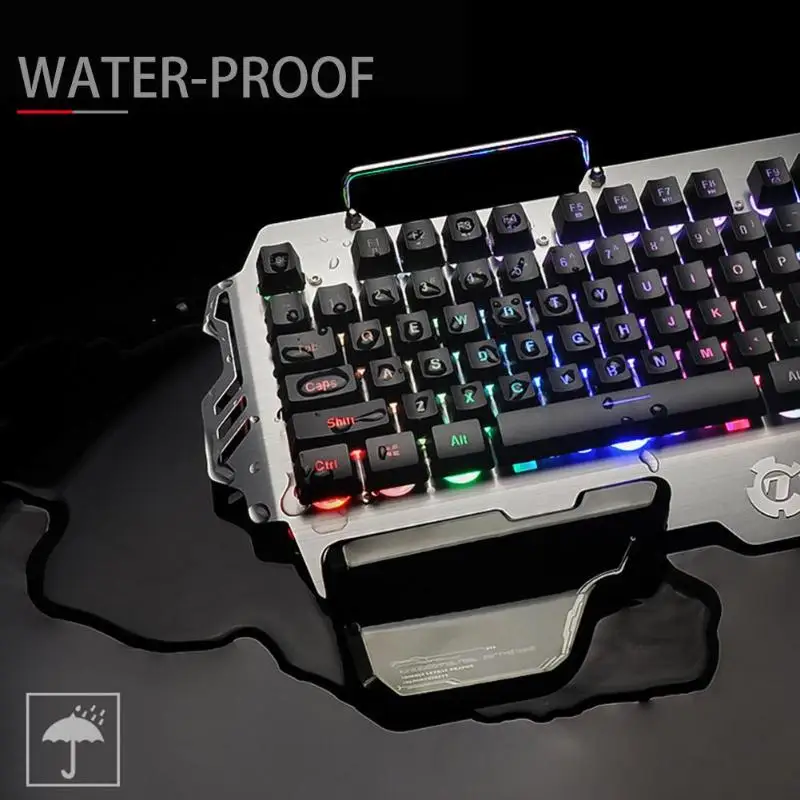 Механическая красочная Проводная клавиатура PK-900 USB 104 клавиш подсветка игровая клавиатура с подставкой для телефона держатель для планшета Настольный DOTA