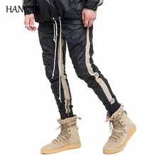 Мужские полосатые Лоскутные Спортивные штаны, винтажные штаны для бега с застежкой-молнией на лодыжке, штаны для хип-хопа с эластичной резинкой на талии, брюки тренировочные мужские