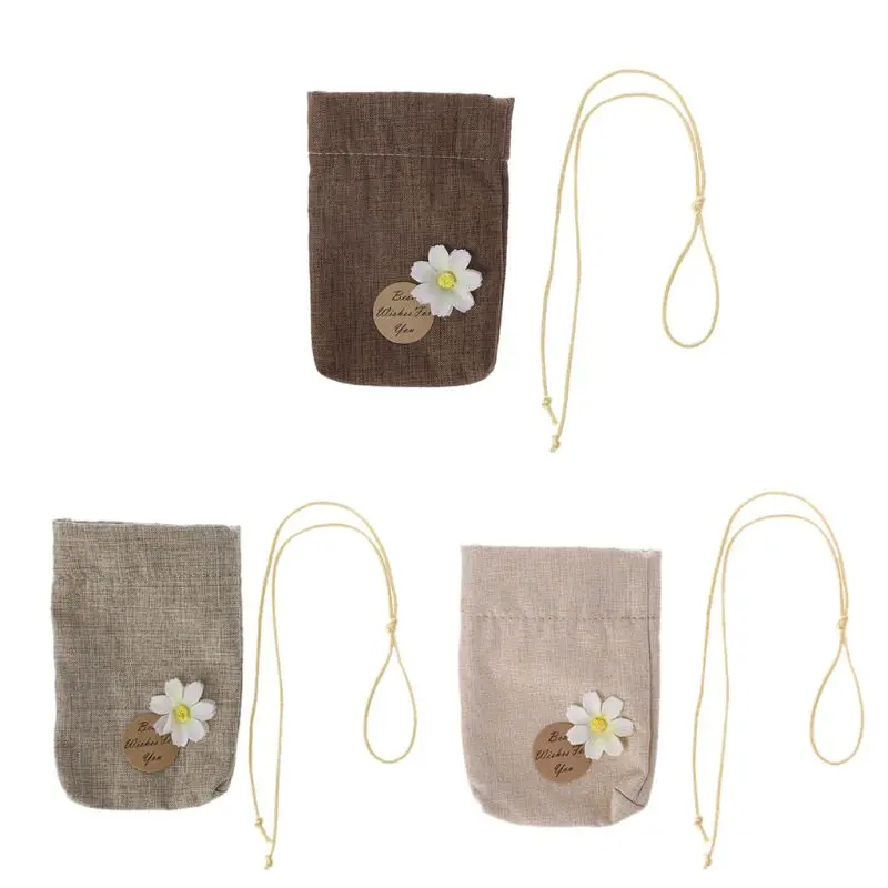 

1PC Elegant Empty Sachet Bags Cotton Linen Reusable Muslin Bag Favor Gift DIY Craft Herbs Tea Potpourris Home Fragrance Sachets