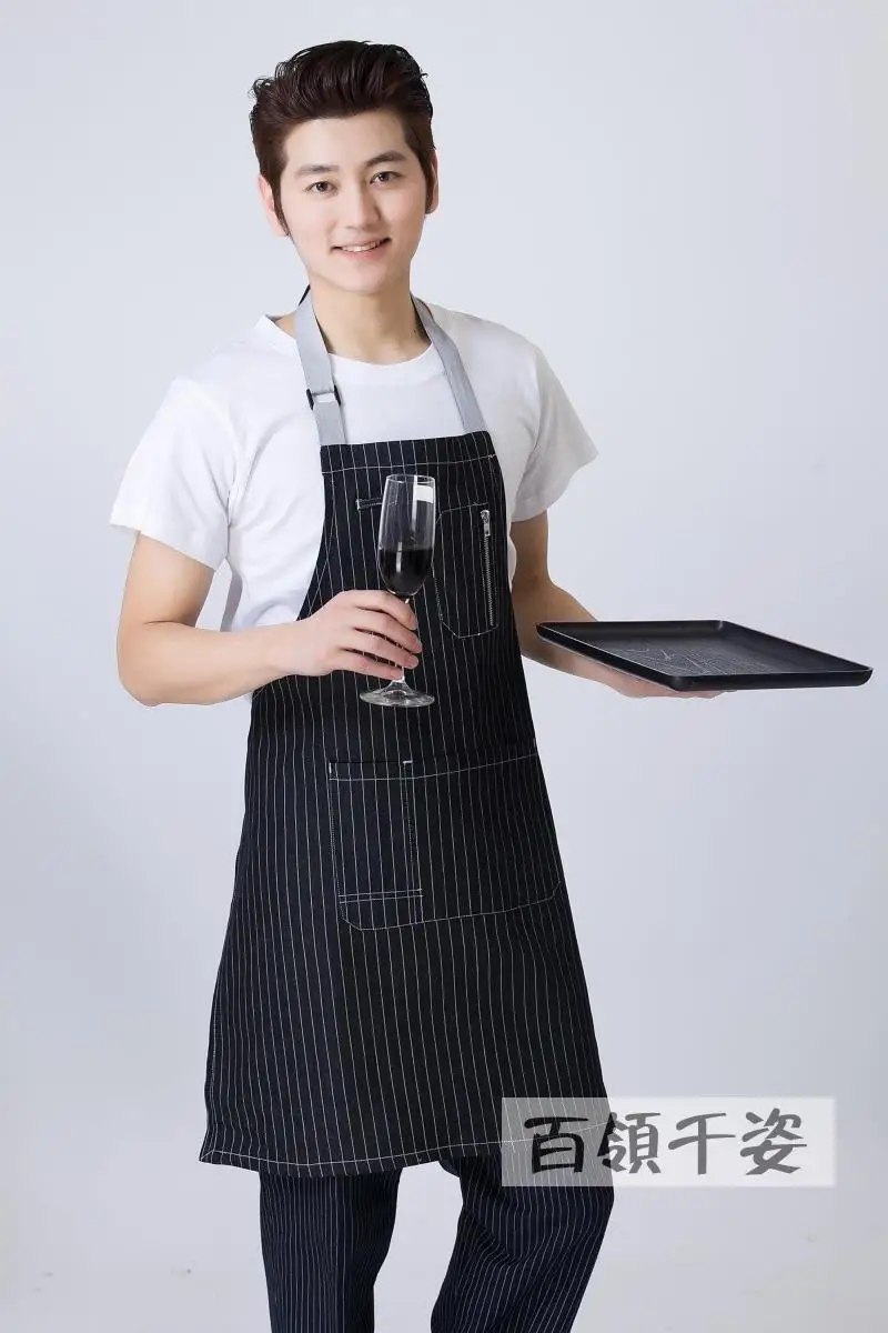 1 piece jean Chef apron,Food Cooking sushi Kitchen Work Wear,waitress jean apron