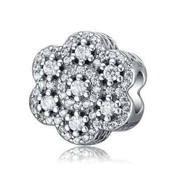 

Aceworks CZ Flower Charm Bead 925 Sterling Silver Beads Charms Fit European DIY Bracelet Chain Women Silve Accessories LHQ56203