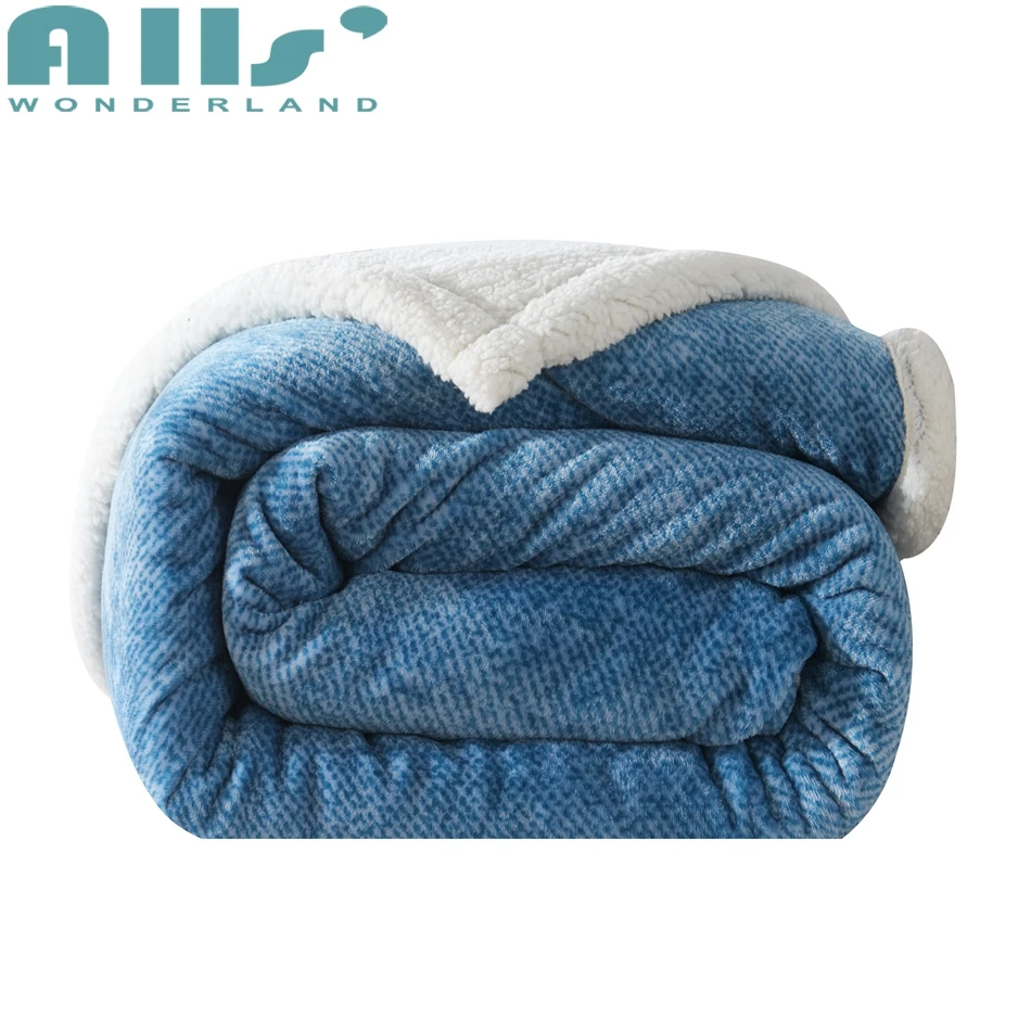 Super Soft Throw Cloud Pattern Printed Blanket for Bed Living Room