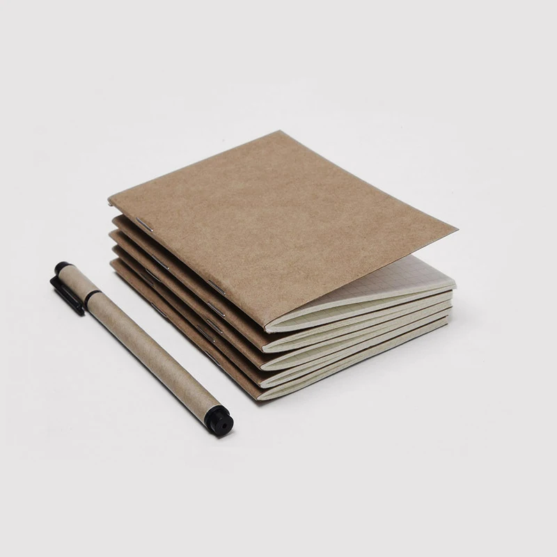 

1PC Small Kraft Paper Notebook Stationery Diary Agenda Pocket Notepad Planner Weekly Book Painting Travel School Supplies sl1187