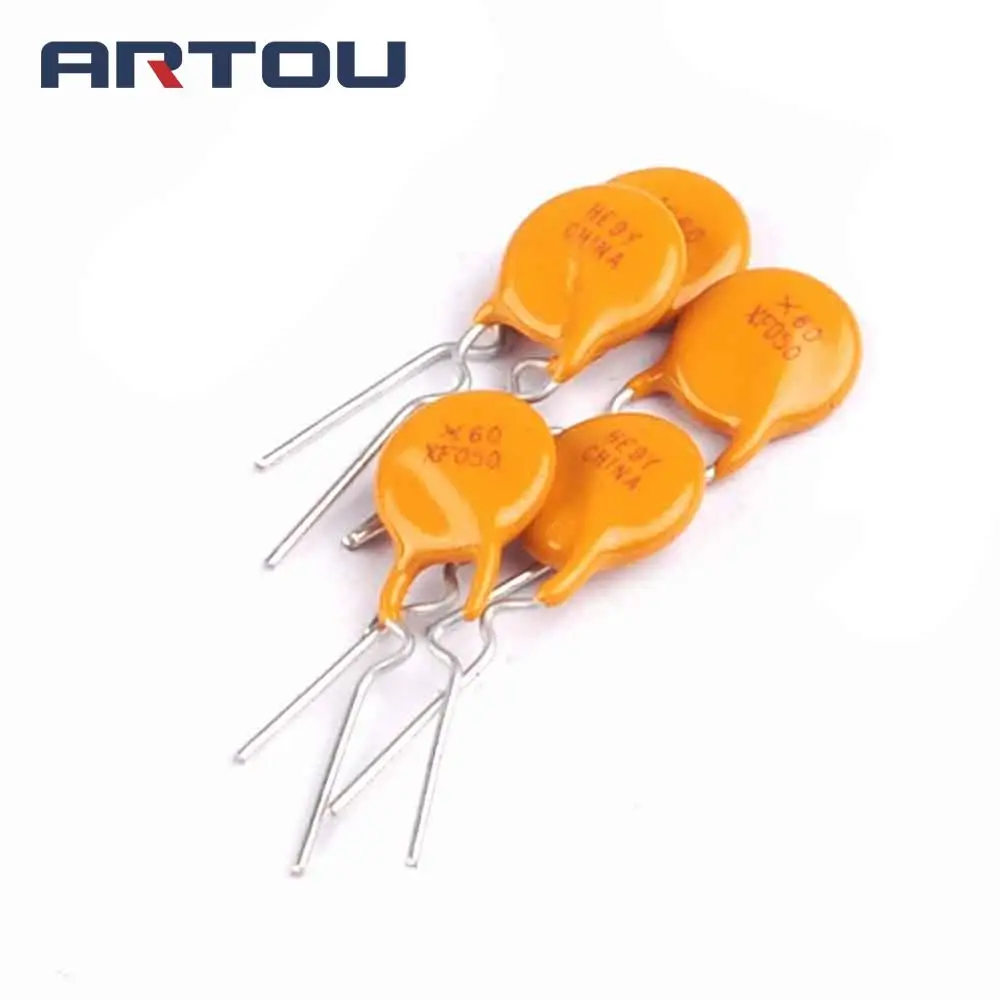 

100PCS 60V 0.5A SP60-050 PTC Resettable Fuse PTC Thermistor Polymer PTC Fuse Thermistor