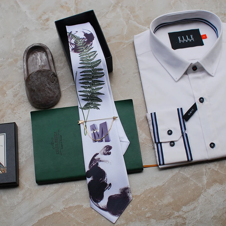 

Free Shipping men's man spring male casual Fashion Qingshan ink series tie dress leisure groom gift wedding party