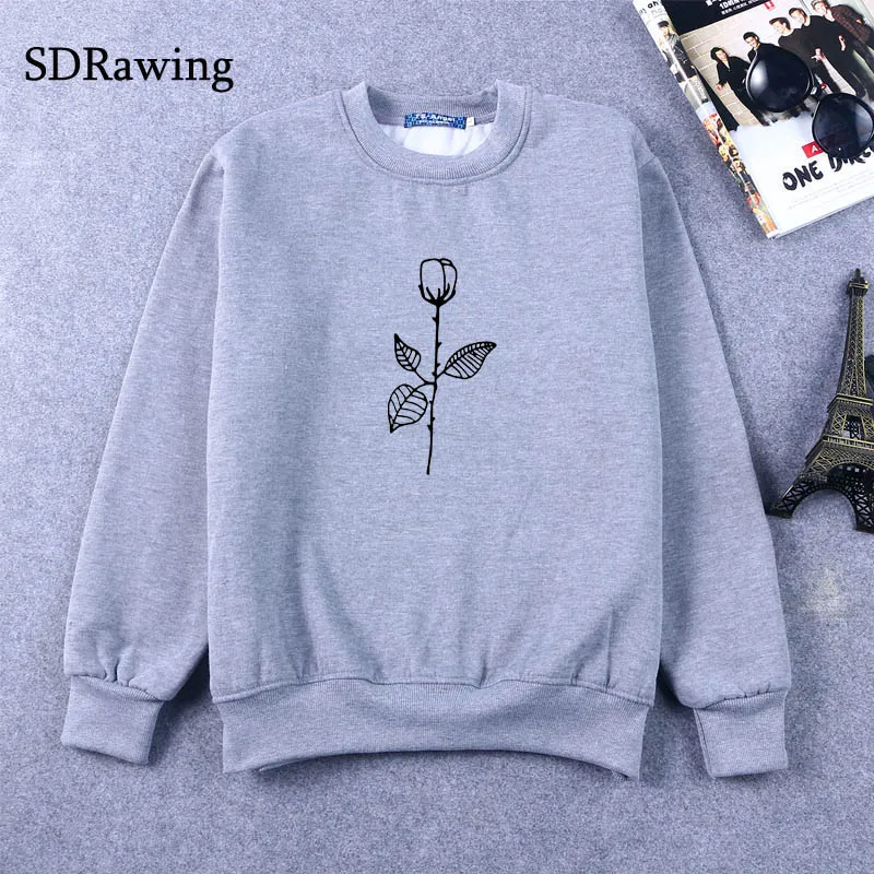 New Girl Power Rose Print Women Sweatshirts Cotton Casual Funny Sweatshirts For Lady Top Hipster Tumblr Drop Ship New Girl Power Rose Print Women Sweatshirts Cotton Casual Funny Sweatshirts For Lady Top Hipster Tumblr Drop Ship
