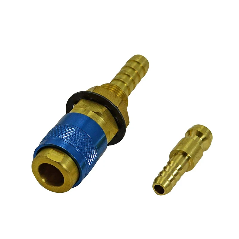 TIG Welding Gas & Water Quick Connector Fitting Hose Connector Blue