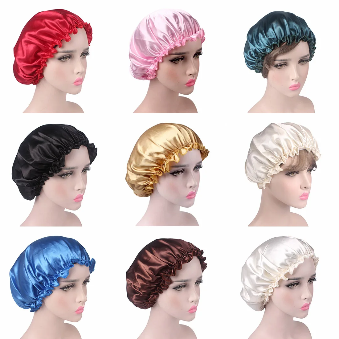 サテンレースの睡眠帽子夜の睡眠キャップヘアケアサテンボンネットキャップ寝酒女性のための キャップ ホイル ラップ Aliexpress