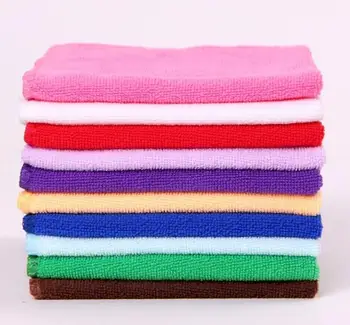 

Wholesale 10 pc/lot Microfiber towel gift towel cleaning wipe small square towel 25*25 towel