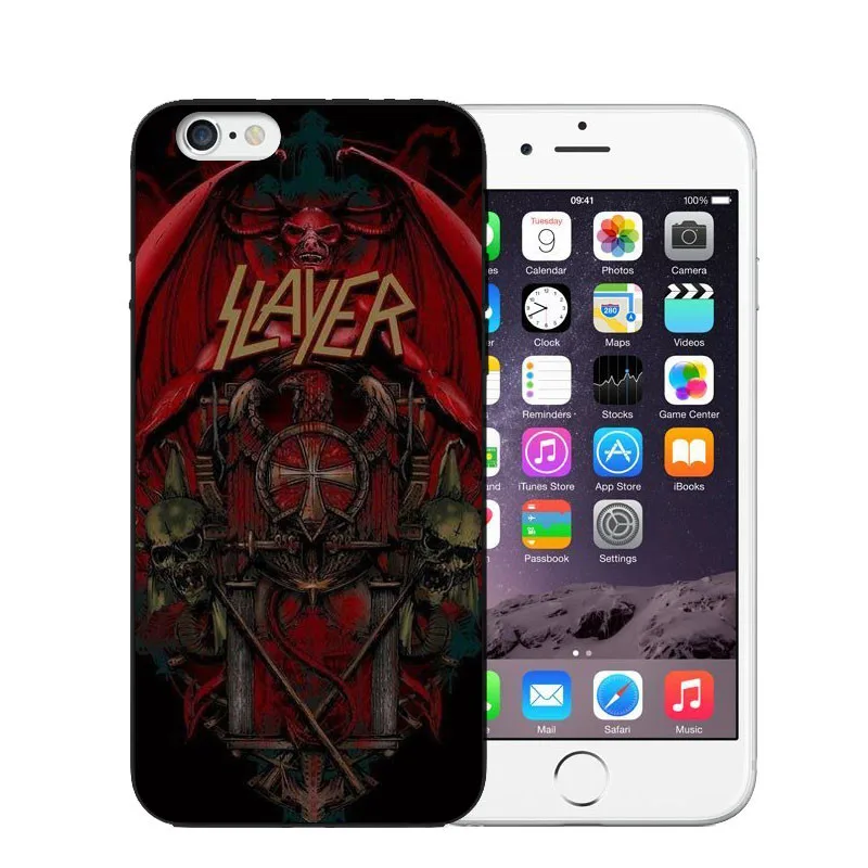KETAOTAO Slayer тяжелый металлический рок-группа удивительный чехол для телефона s для iPhone 4S SE 5 6 5C 5S 6S 7 8 Plus X Чехол Мягкий ТПУ резиновый силиконовый - Цвет: Темно-серый