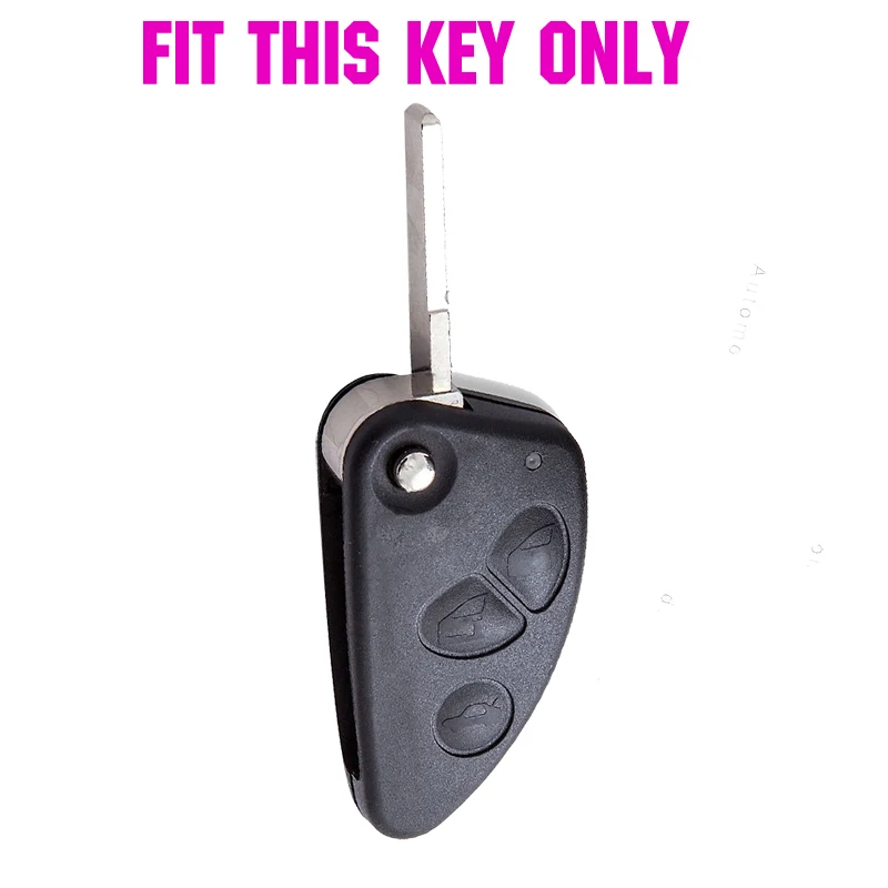 AX For Alfa Romeo 147 156 166 GT JTD TS Skin Holder Protector 3 Button Silicone Car Remote Key Fob Shell Cover Case