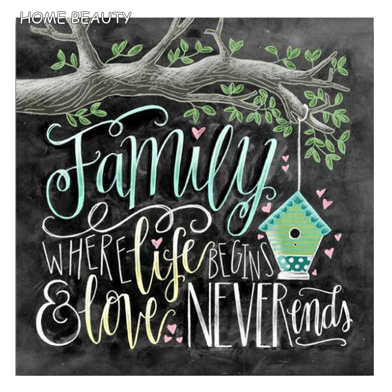 

New full drill round diamond painting "family" 5d diy embroidery with diamonds mosaic cross-stitch rhinestone picture RA283