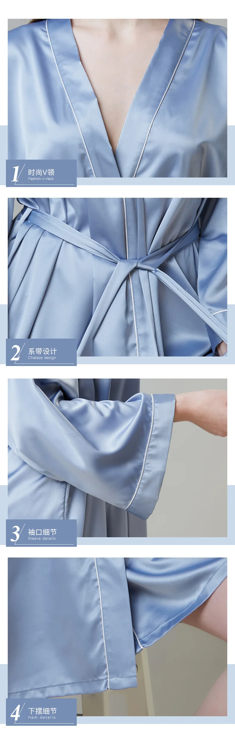 M-2XL большой размер свободное Ночное платье Женская одежда для сна одежда для отдыха халат Атласный халат женский Весна Осень шелковая