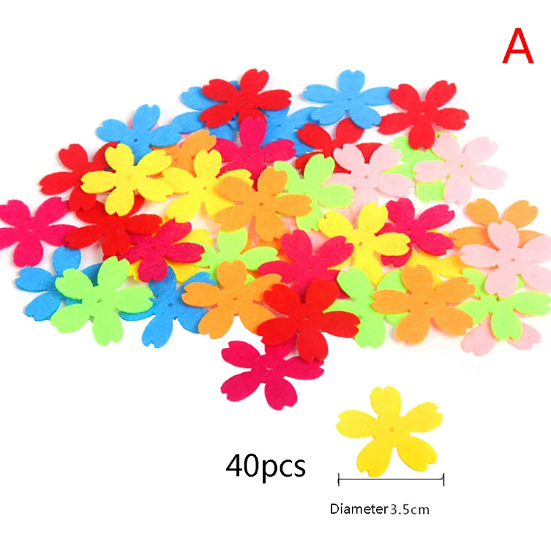 40 шт. нетканые пластыри детская ручная головоломка материалы лепестковая Корона узор Детские патчи товары для шитья и рукоделия DIY стикер - Цвет: A