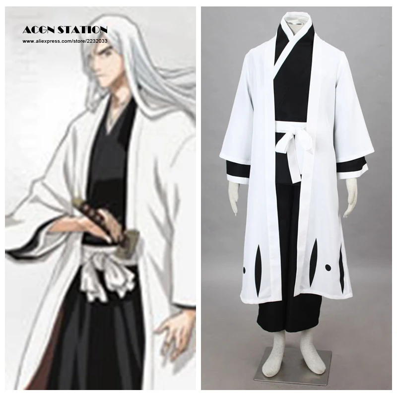 

Free Shipping Bleach Ukitake Zyuusirou Cosplay Costume for Halloween Party