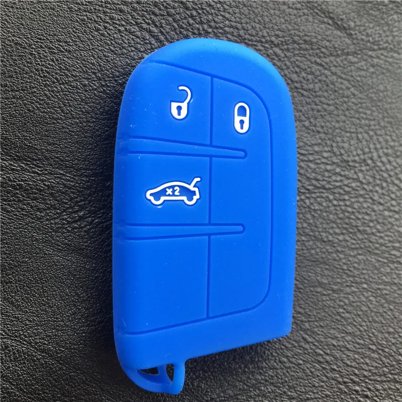 3 кнопки силиконовый резиновый автомобильный ключ чехол для Fiat для Jeep Renegade крышка смарт-ключа Автомобильный ключ сумка крышка