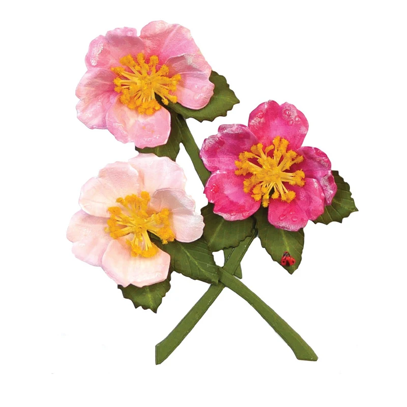 

2019 Peach Blossom Metal Cutting Dies Stencils for DIY Scrapbooking Photo Album Decorative Embossing Paper Card Crafts Die Cut