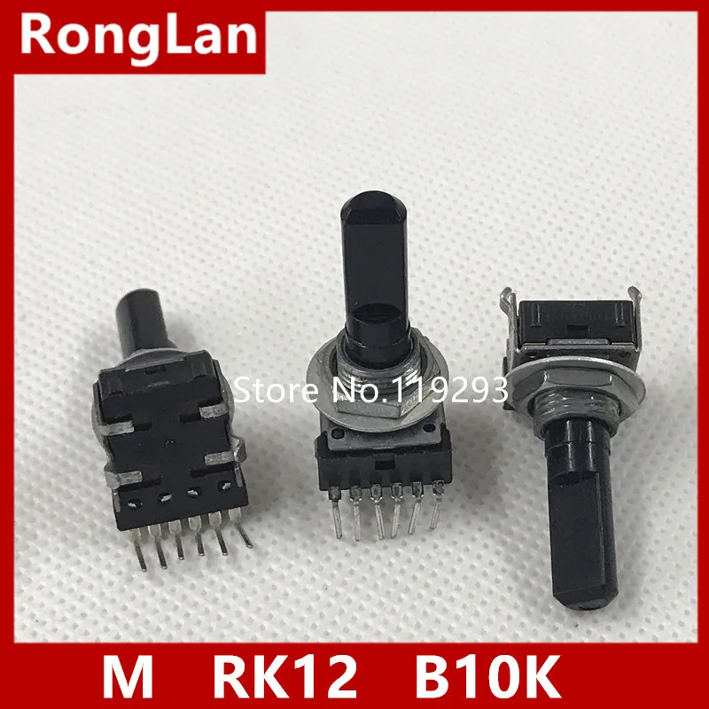 [BELLA] Япония M RK12 6 контактный двойной компас потенциометр B10K axis длинная посылка 23mm