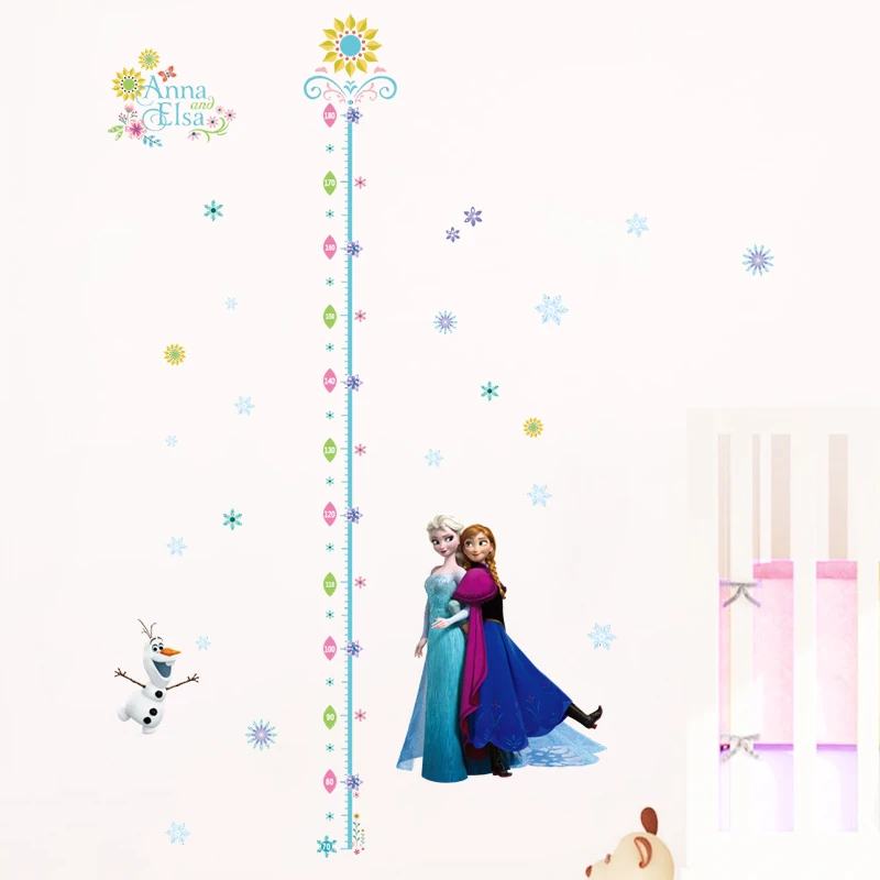 Cartoon Olaf Elsa Anna Princess Frozen Wall Stickers Home Decoration Growth Chart For Kids Height Measure Anime Wall Art Decals Cartoon Olaf Elsa Anna Princess Frozen Wall Stickers Home Decoration Growth Chart For Kids Height Measure Anime Wall Art Decals