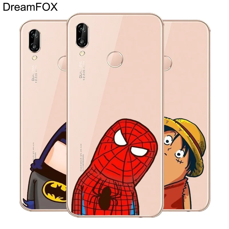 

DREAMFOX L321 Cute Cartoon Design Soft TPU Silicone Case Cover For Huawei Honor 6A 6C 7X 9 10 P20 Lite Pro P Smart 2019